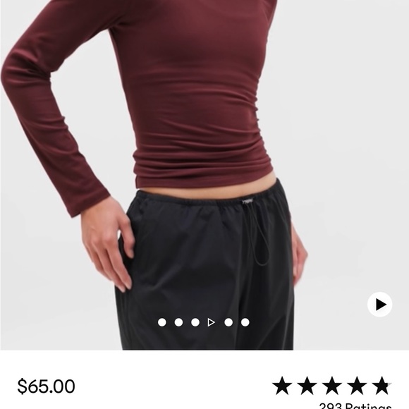 Athleta Signature Ribbed Top on Black Small - Picture 3 of 8